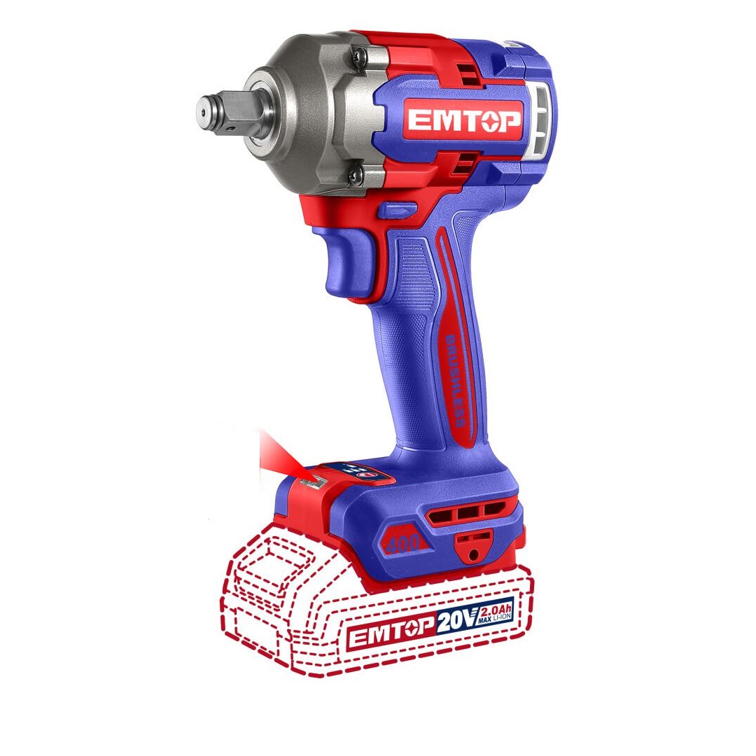 Гайковерт акумуляторний EMTOP ECIWL2040